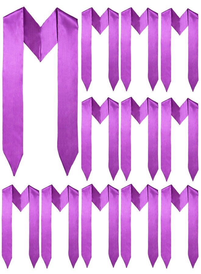 MoDooris 70 Inch Graduation Stoles 2025 Unisex Adult Graduation Sash Plain Grad Stole Graduate Honor Stole (12, Purple) - Image 1